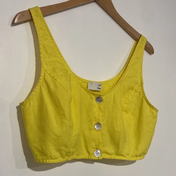 Linen Crop Top - Picture 3 of 5